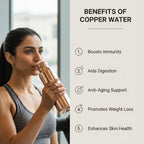 Pure copper water bottle 1 litre used for daily hydration, original copper bottle for healthy lifestyle