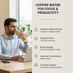Pure copper water bottle for everyday use, original copper bottle used for drinking water at office