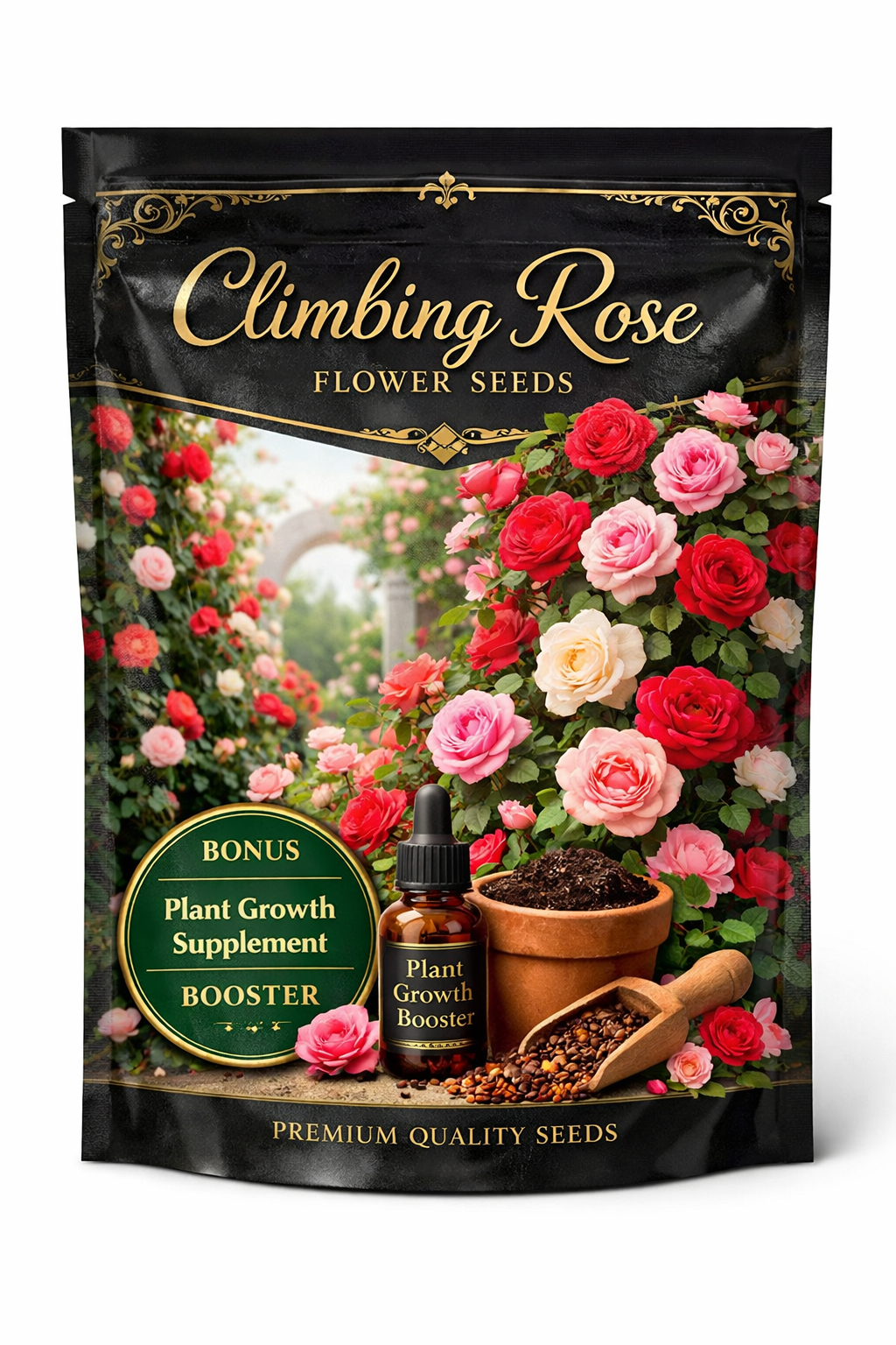 Elegant Climbing Rose Flower Seeds With Plant Growth Suplement