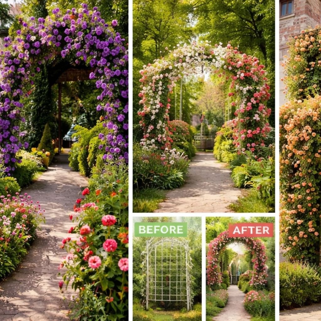 Healthy climbing rose seeds for balcony and terrace garden