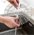 Folding frying basket made of stainless steel for kitchen cooking use