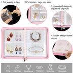 Jewellery storage book for home and travel use