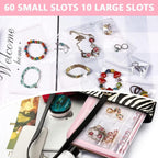 Clear plastic jewellery storage book for women