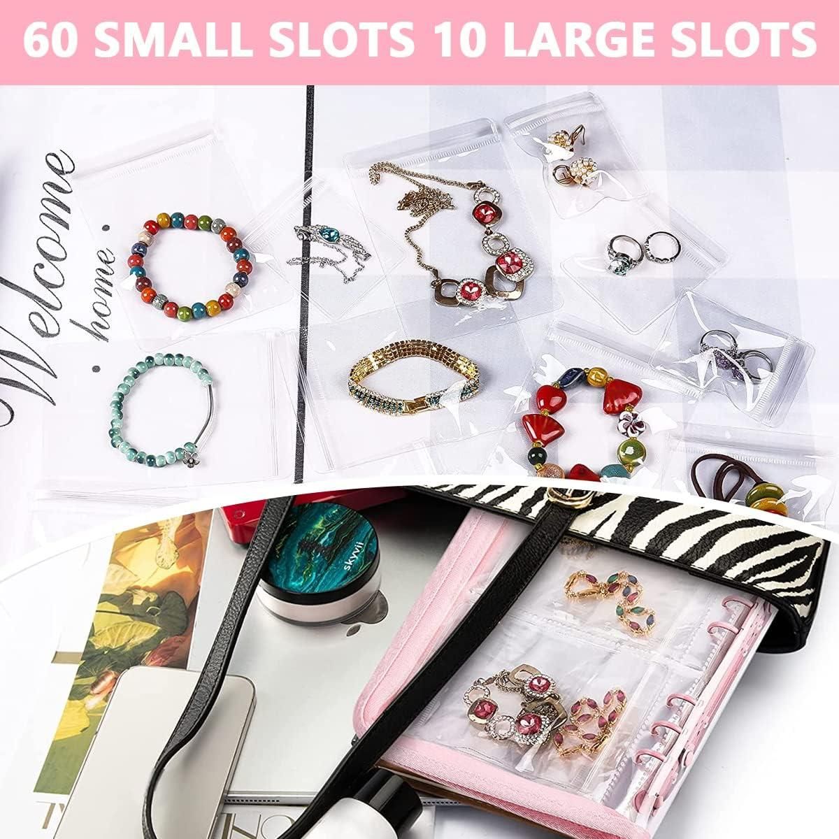 Clear plastic jewellery storage book for women