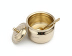 Small brass ghee pot for storing and serving ghee