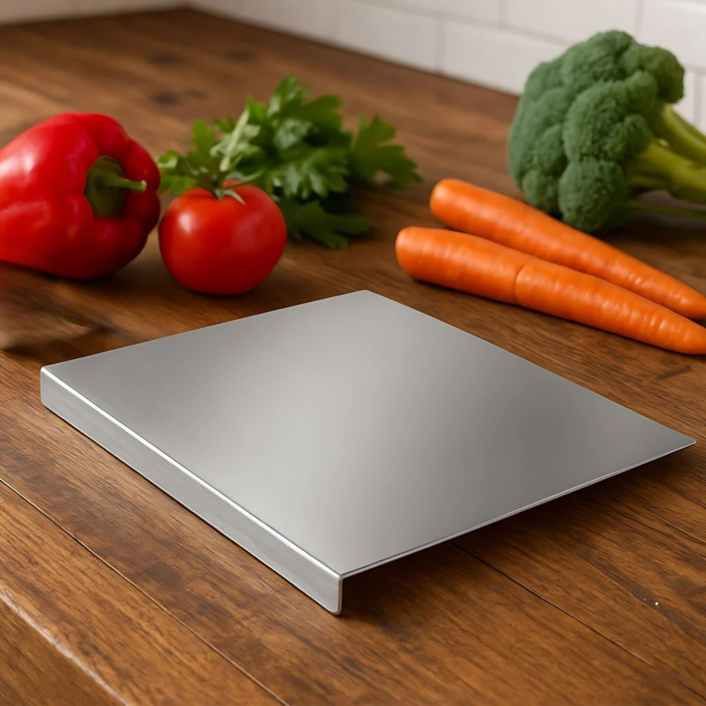 Durable chopping board steel – hygienic and knife-friendly for everyday kitchen use