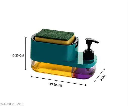 compact kitchen sink soap dispenser with sponge