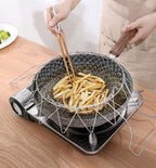 Folding frying basket stainless steel strainer basket in pot
