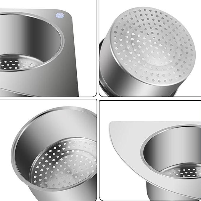 Compact kitchen sink strainer drain basket