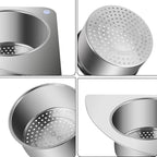 Compact kitchen sink strainer drain basket