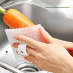 Reusable vegetable and fruit cleaning silicone scrubber