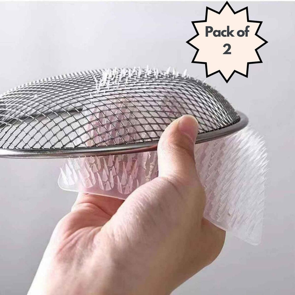 Silicone dish scrubber for utensils and cookware