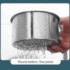 Rust resistant stainless steel kitchen sink strainer